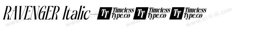 RAVENGER Italic字体转换